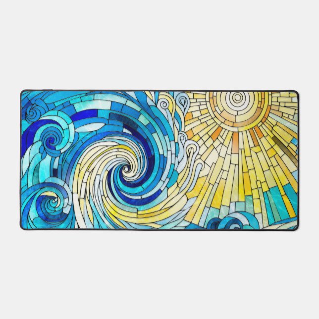 Ocean Wave Sun mosaïque art (Recto)