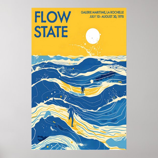 Ocean Waves Art Poster Vintage La Rochelle (Devant)