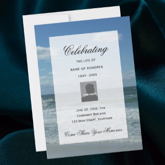 Ocean Waves Célébration de la vie invitation