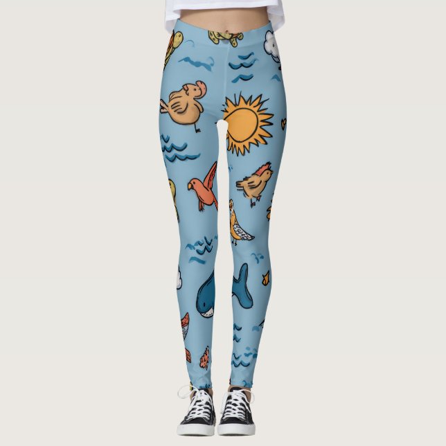 Ocean Waves Leggings Gift (Devant)