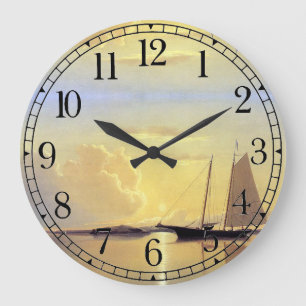 Ocean Yacht Voilier Voilier Bateau Mer Horloge mur
