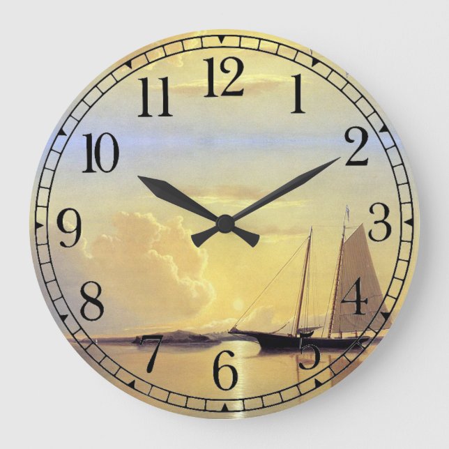 Ocean Yacht Voilier Voilier Bateau Mer Horloge mur (Recto)