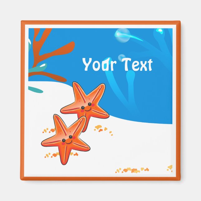 Océane Aquatique Cute Starfish Aimant Personnalisé (Devant)
