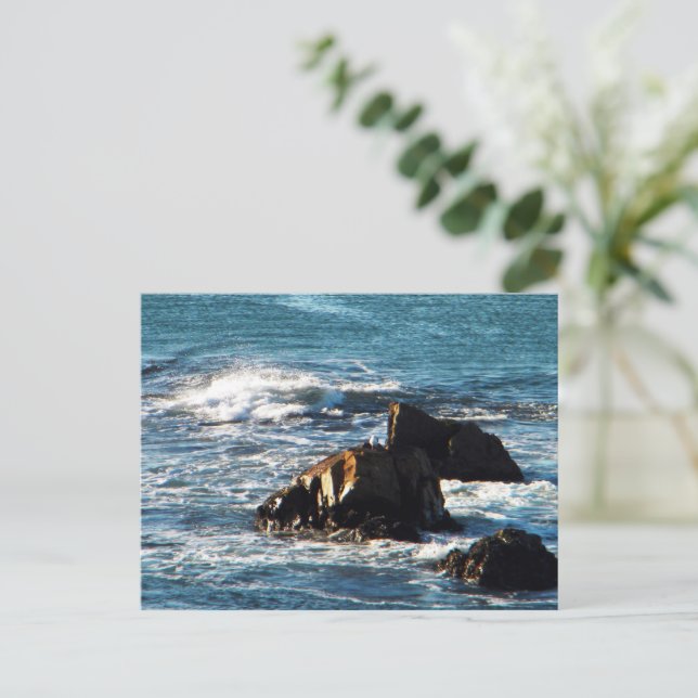 Oceano Beach avec Rocks California Carte postale (Debout devant)