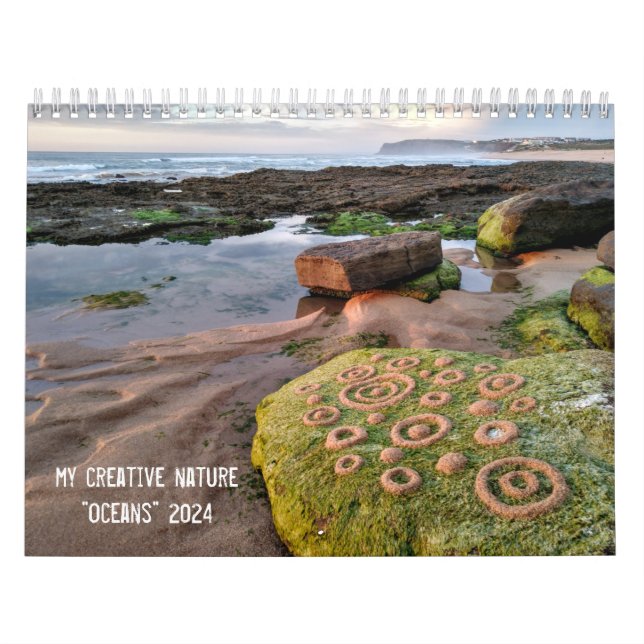 Oceans 2024 Landart Calendrier galets plage art (Protection)