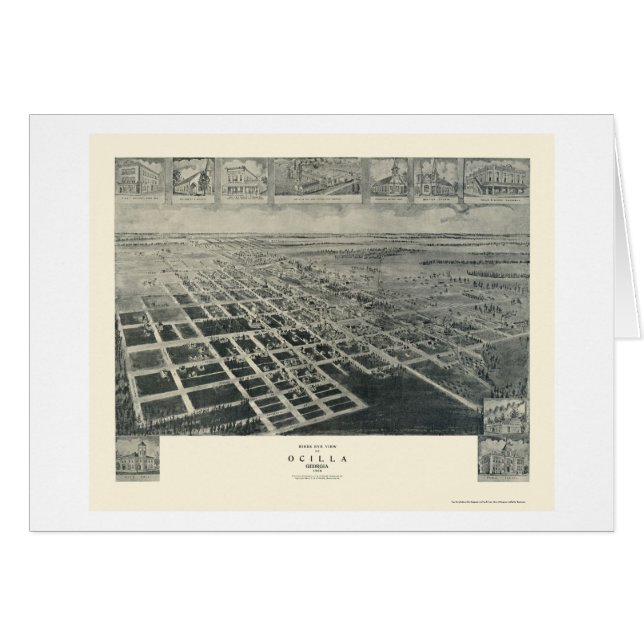 Ocilla, carte panoramique de GA - 1908 (Devant horizontal)