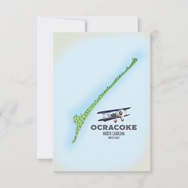 Ocracoke Caroline du Nord États-Unis carte (Devant)