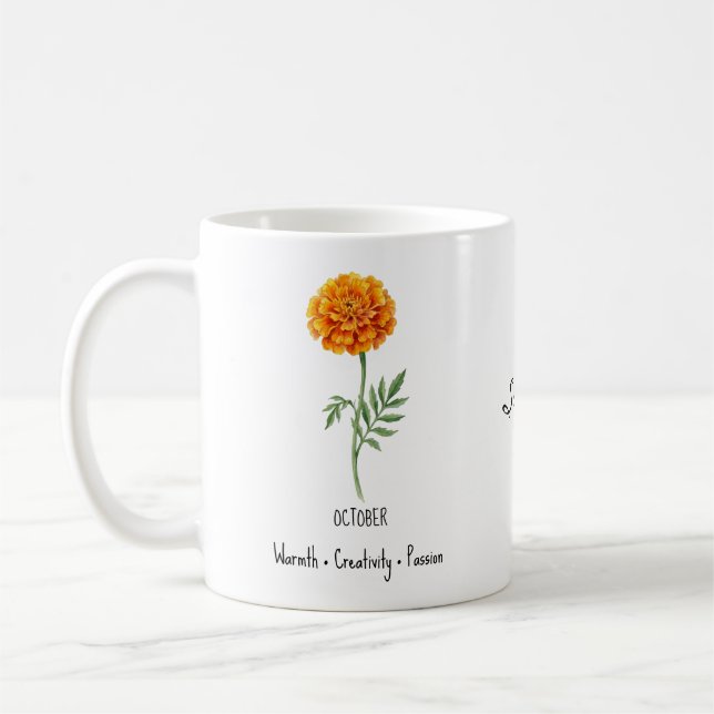 October Birth Flower Mug – Marigold (Gauche)