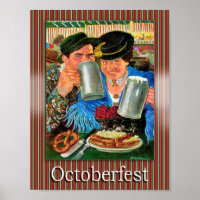 Octoberfest Poster de très ancienne carte postale