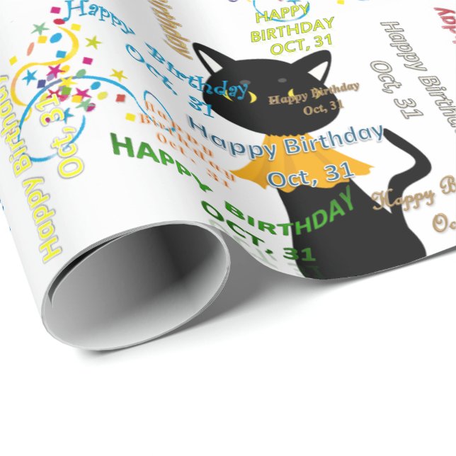 Octobre, 31 Anniversaire Cadeau Papier (Coin rond)