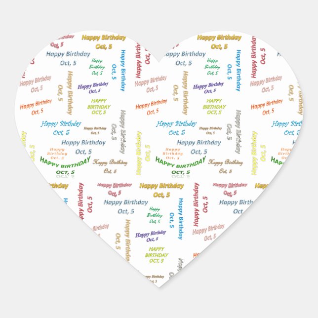 Octobre 5 Anniversaire Sticker (Devant)