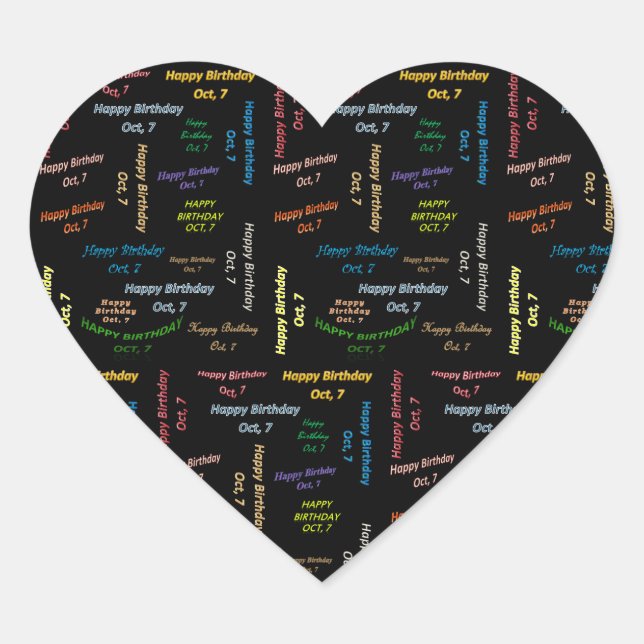 Octobre 7 Anniversaire Sticker (Devant)