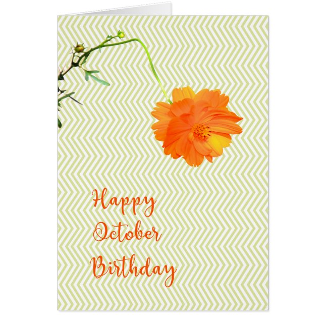 Octobre Anniversaire avec Fleur Cosmos (Devant)