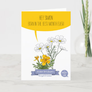 Octobre Carte d'anniversaire, Né dans le meilleur