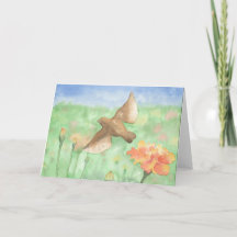 Octobre ; Carte pliée 5"x7" ; Intérieur vierge