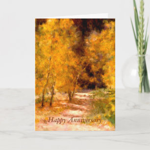 Octobre Golden Trees Anniversaire Carte de voeux