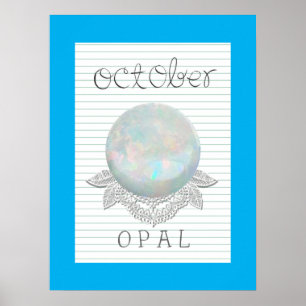Octobre Oiseau Opal Poster