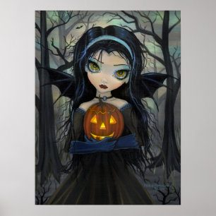 Octobre Woods Gothique Vampire Affiche d'Halloween