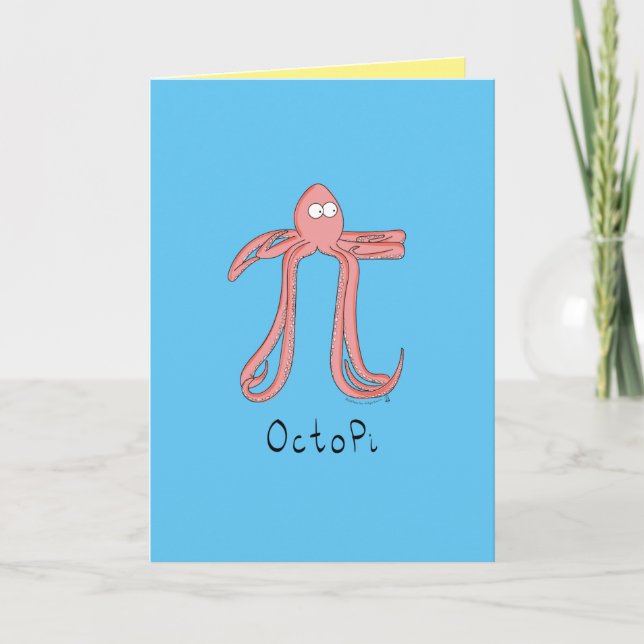 Octopi Octopus Pi Day Cartes de voeux amusantes (Devant)