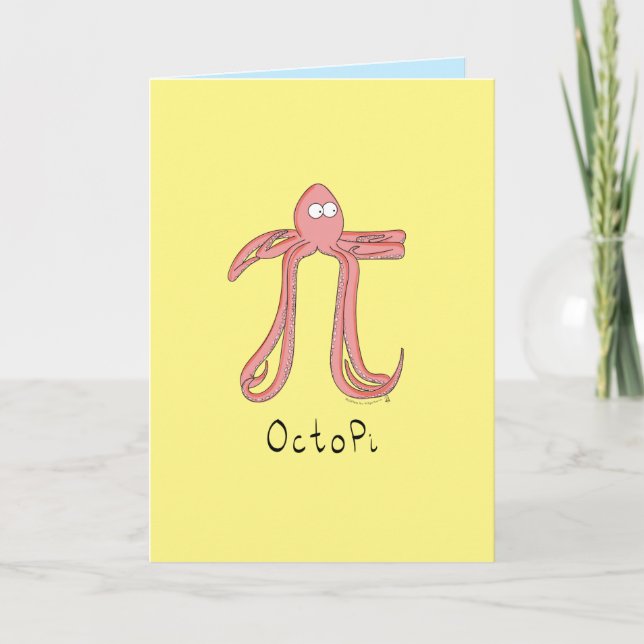 Octopi Octopus Pi Day Cartes de voeux amusantes (Devant)