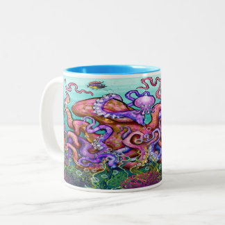 Octopi Parenti Mug à café à deux tons