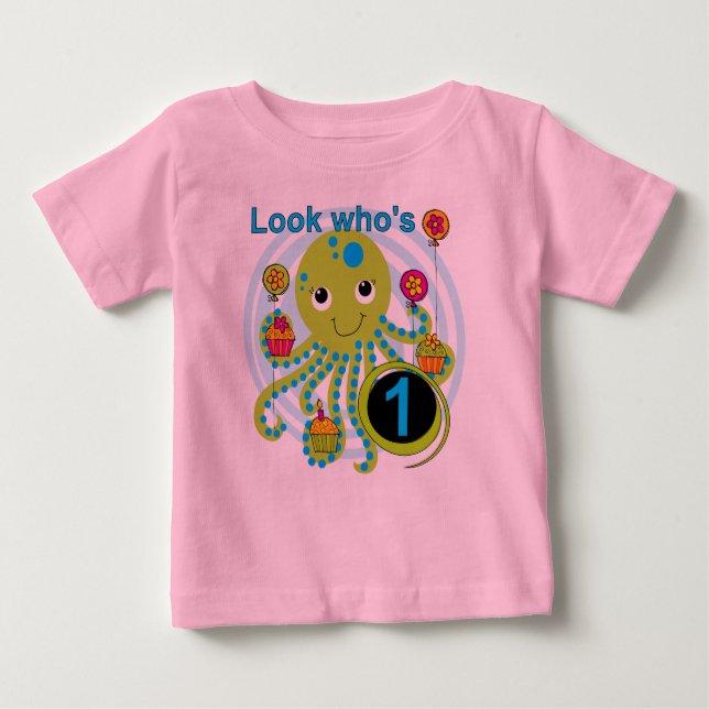 Octopus 1er Anniversaire T-shirts et cadeaux (Devant)