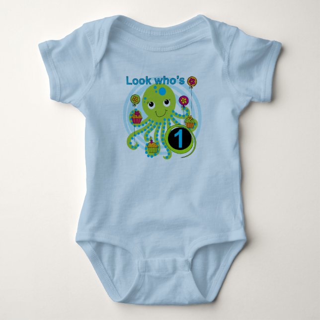 Octopus 1er Anniversaire T-shirts et cadeaux (Devant)