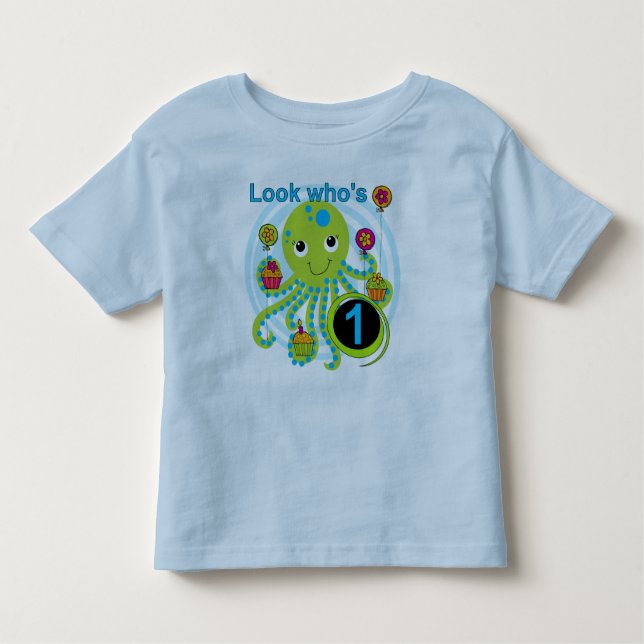 Octopus 1er Anniversaire T-shirts et cadeaux (Devant)
