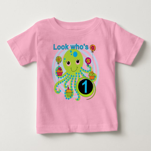 Octopus 1er Anniversaire T-shirts et cadeaux (Devant)