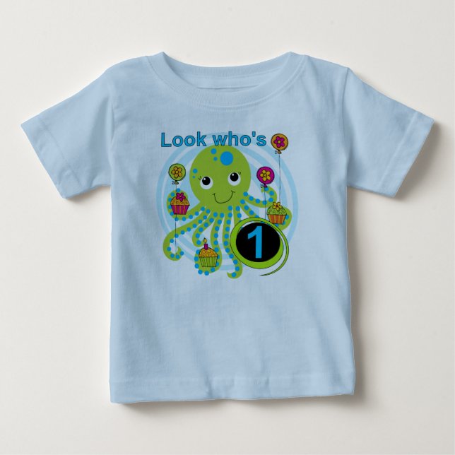Octopus 1er Anniversaire T-shirts et cadeaux (Devant)