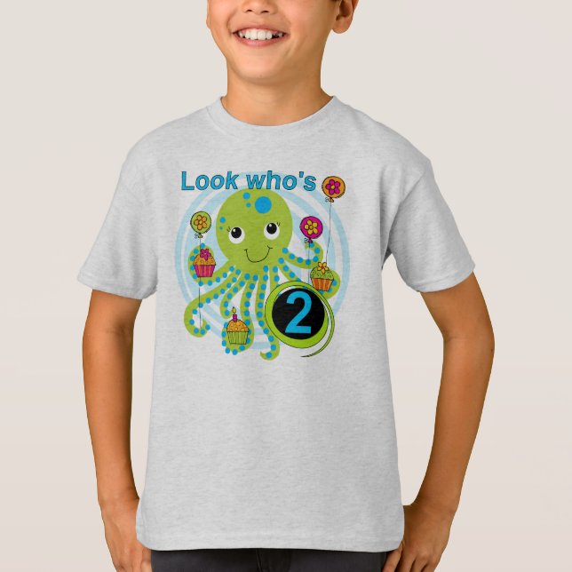 Octopus 2e anniversaire T-shirts et cadeaux (Devant)