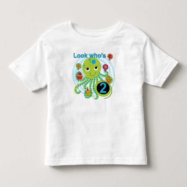 Octopus 2e anniversaire T-shirts et cadeaux (Devant)