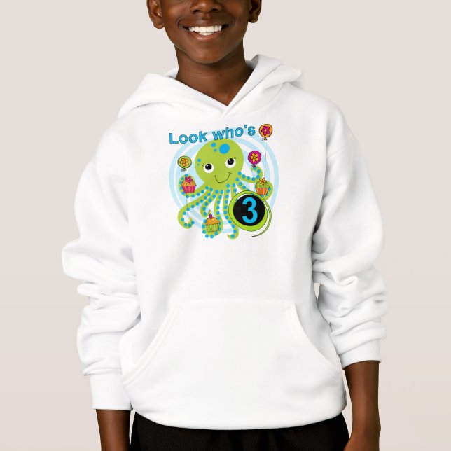 Octopus 3e anniversaire T-shirts et cadeaux (Devant)