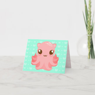 Octopus adorable - Carte de note personnalisée mig