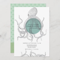 Octopus aquatique | Invitation d'anniversaire