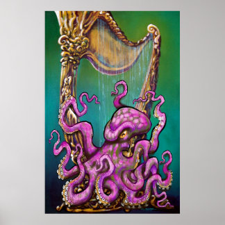 Octopus avec Poster de Harpe