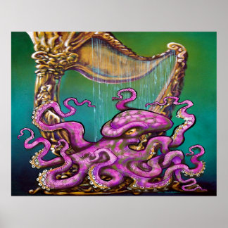 Octopus avec Poster de Harpe