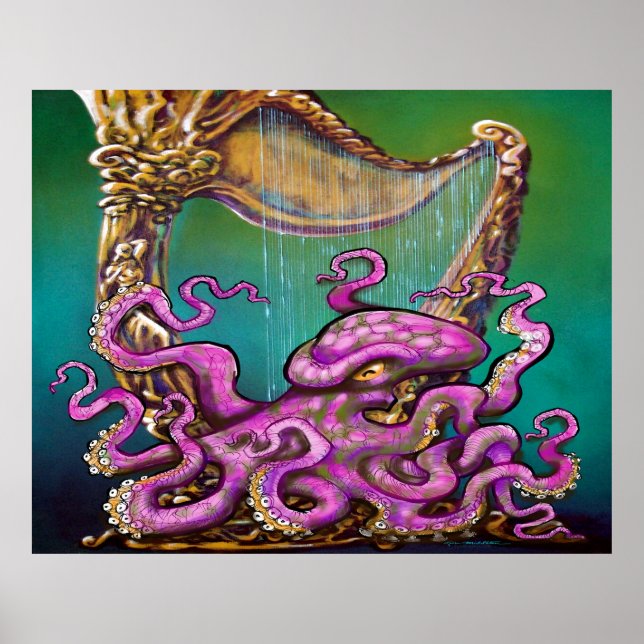 Octopus avec Poster de Harpe (Devant)