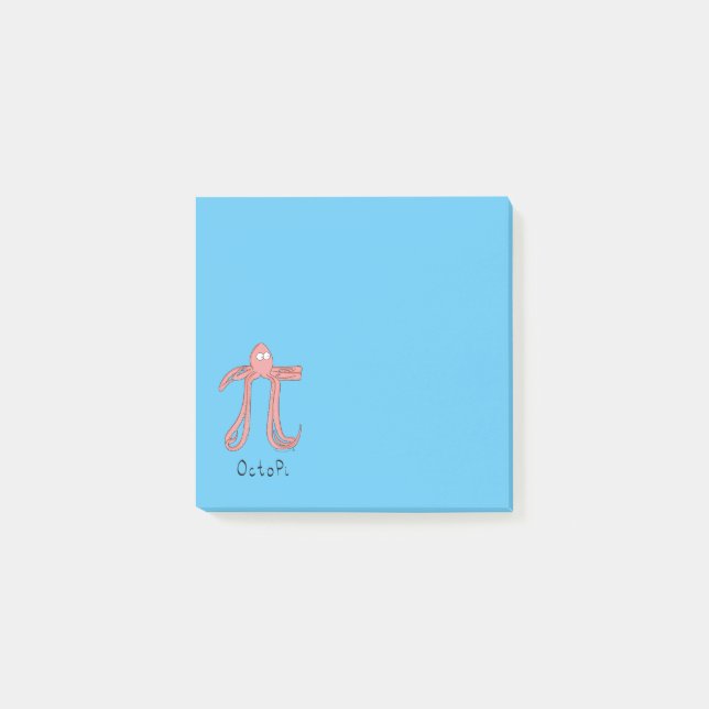 Octopus Cute Math Pi Day Post-it Notes (Devant)