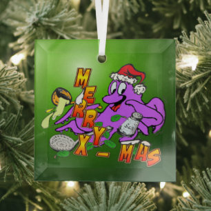 Octopus de Noël Cuisinière Ornement en verre