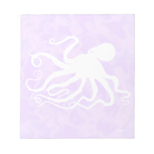 Octopus en violet - Bloc-notes de 5,5 po x 6 po
