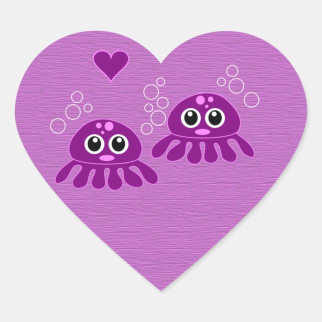 Octopus Love autocollants personnalisables (Devant)