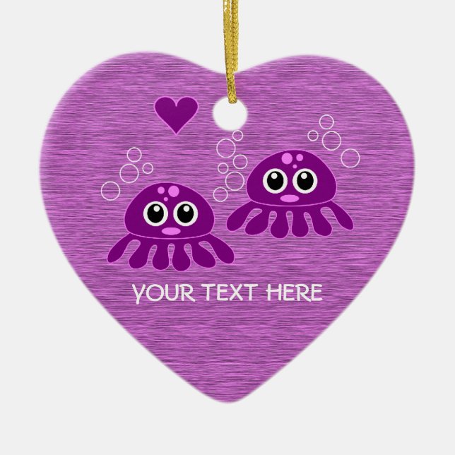 Octopus Love ornement personnalisé (Devant)