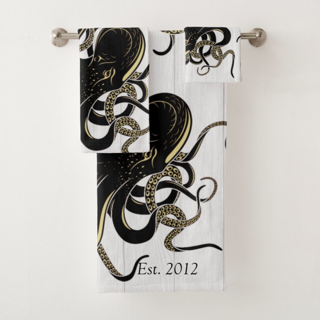 Octopus Noir Nautique Côtier Bois Blanc (En situation)