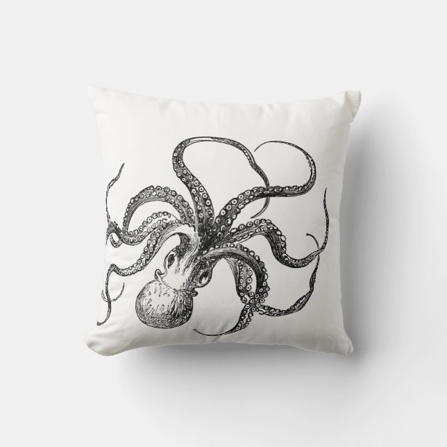 Octopus & Sea Horse | Accent Coussin (Recto)