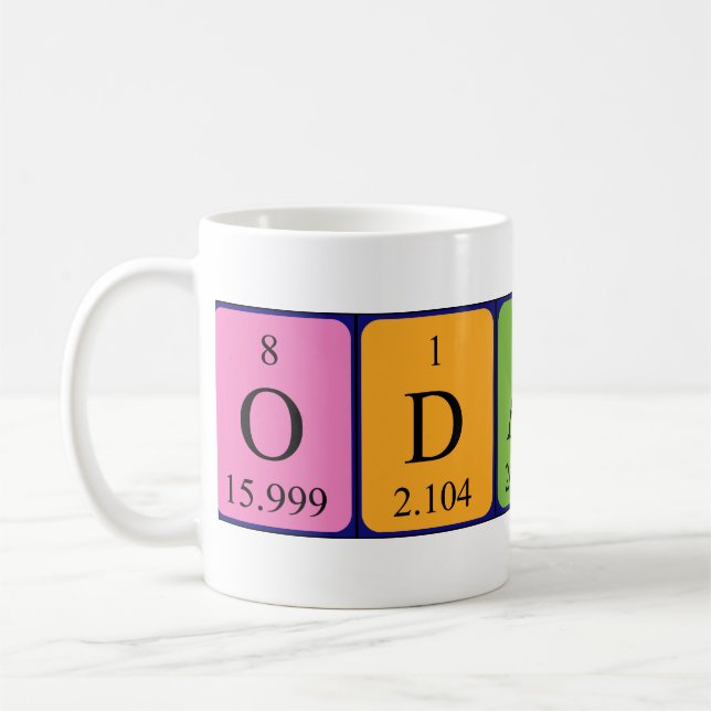 Odalys tasse de nom de table périodique (Gauche)