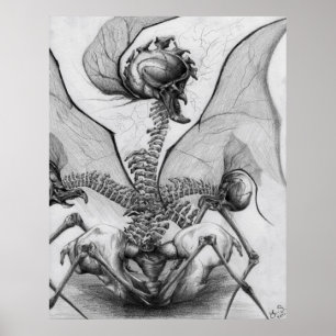 Odd Bone Fellow Horror Monster Art Poster