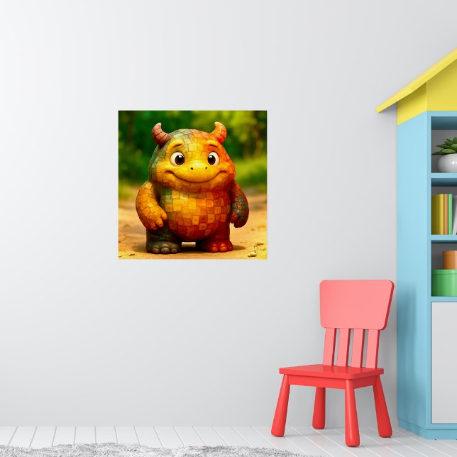 Odd Friends - Poster Monster en Carreaux Arc-En-Ci (Pépinière 1)