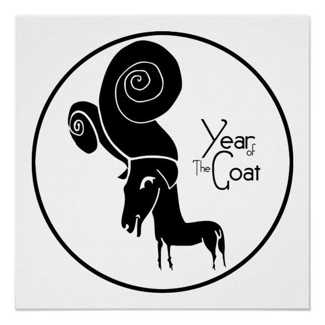 Odd Ram Chèvre Chinoise Année Zodiac affiche d'ann (Devant)