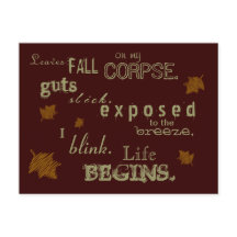 Ode à la carte postale morte d'automne